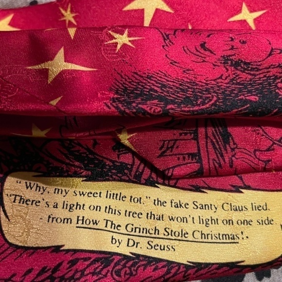 Vintage 1994 Dr Seuss How The Grinch Stole Christmas necktie tie Great condition - Picture 5 of 5
